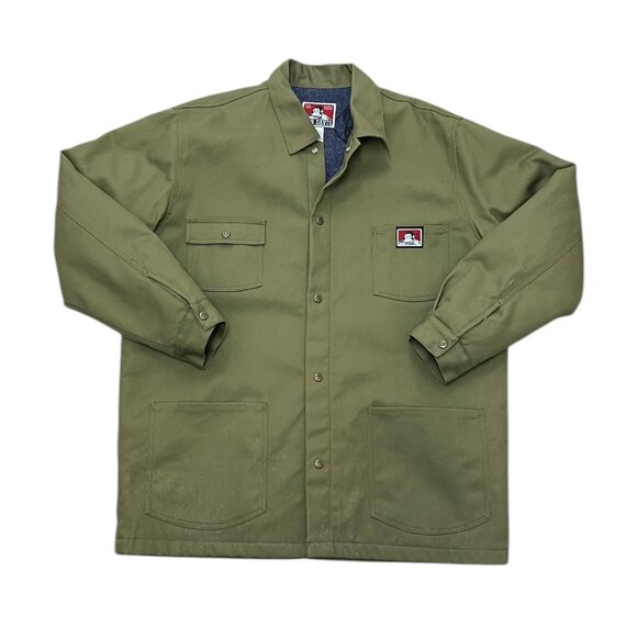 Ben Davis Other - Men’s Ben Davis work jacket olive drab 4 pocket snap button 2010s